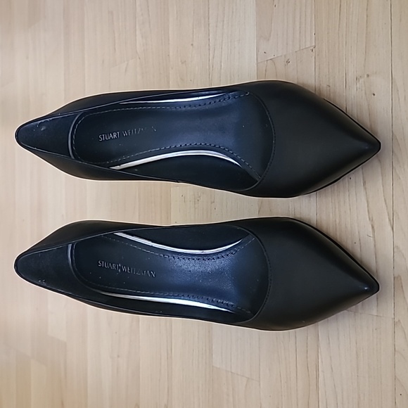Stuart Weitzman High Heels pumps CURVIA NAPPA BLACK Leather Size 7.5 - Picture 4 of 10